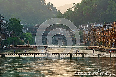 Fenghuang Ancient Town, Hunan, China Editorial Stock Photo