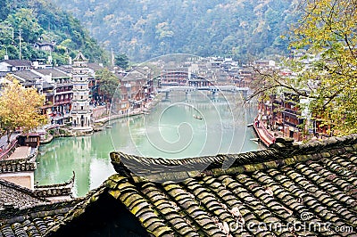 Fenghuang ancient town, Hunan Province, China Stock Photo