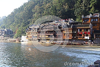 Fenghuang, China - Ancient Village Editorial Stock Photo