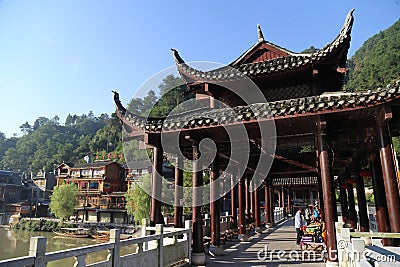 Fenghuang, China - Ancient Village Editorial Stock Photo