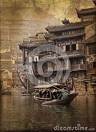 Fenghuang, phoenix city in China Editorial Stock Photo