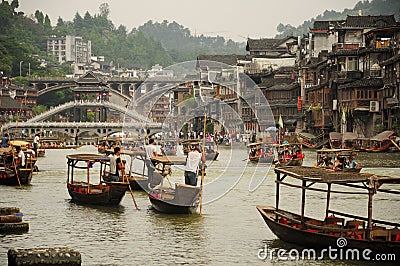 Fenghuang Village river Editorial Stock Photo