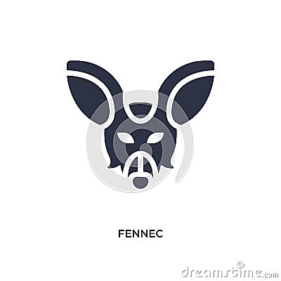 fennec icon on white background. Simple element illustration from desert concept Vector Illustration