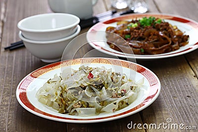 Fenpi, green bean sheet jelly noodles, chinese home cooking Stock Photo