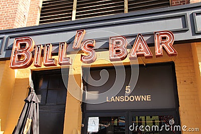 FENWAY PARK, Boston, Ma, BILLS PUB, FOOD MUSIC DRINKS Editorial Stock Photo