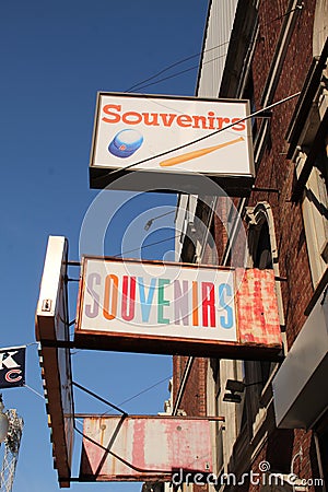 FENWAY PARK, Boston, Ma, souvenir shop landsdown street Editorial Stock Photo