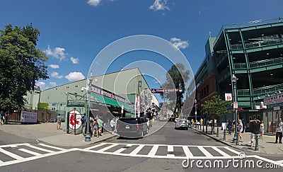 Fenway Park on Yawkey Way, Boston, MA. Editorial Stock Photo