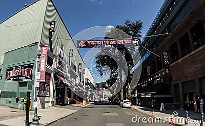 Fenway Park on Yawkey Way, Boston, MA. Editorial Stock Photo