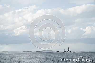 Ferder Lighthouse at The North Sea Stock Photo