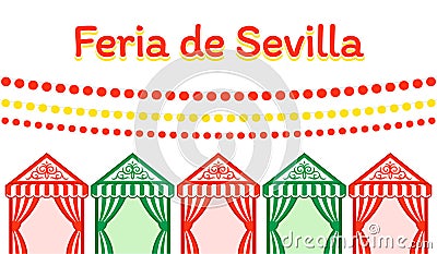 Feria de Abril de Sevilla banner Vector Illustration
