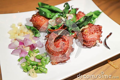 Ferment pork or fried pork Stock Photo