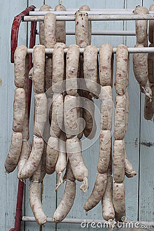 Ferment Thai pork sausage Stock Photo