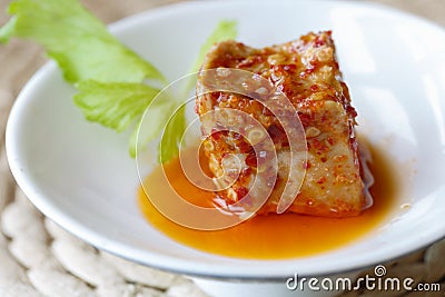 Fermented bean curd Stock Photo