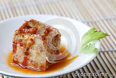 Fermented bean curd Stock Photo