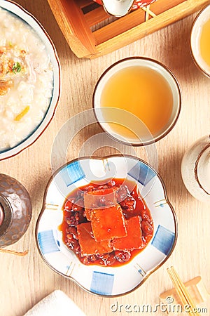 Fermented bean curd Stock Photo