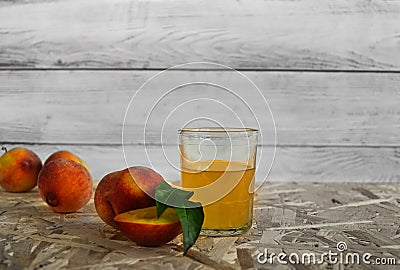 Fermented lemonade made from peaches Stock Photo