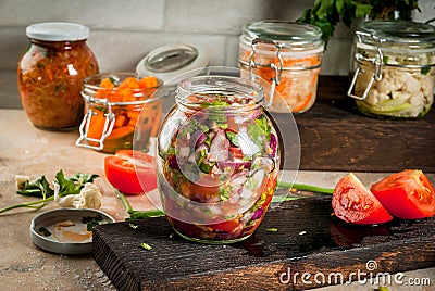 Fermented preserved food Stock Photo