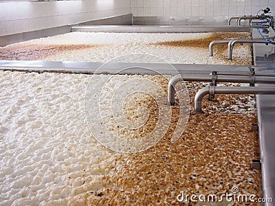 Fermenting of a beer Stock Photo