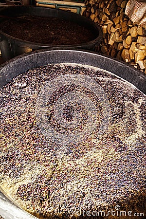 Fermenting Grapes Stock Photo