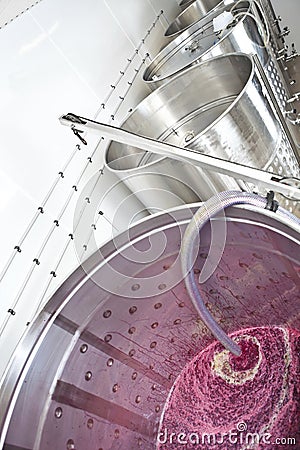 Fermenting vat in a winery Stock Photo