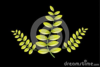 Fern leaves logo vector image Vector Illustration