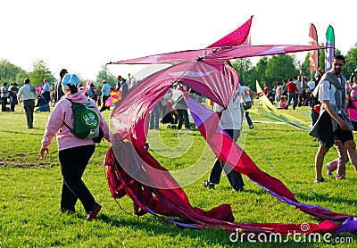 Ferrara / Italy - April 9, 2009 - International Kite Festival `Vulandra`. Ferrara, Italy Editorial Stock Photo