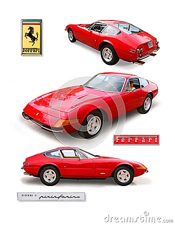 Ferrari 356 `Daytona` Coupe- isolated Editorial Stock Photo