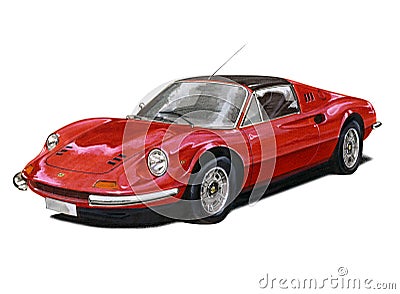 Ferrari Dino Editorial Stock Photo