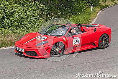 Ferrari F430 Scuderia 16M in Ferrari tribute to Mi Editorial Stock Photo