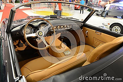 Ferrari 250 GT California SWB - interior Editorial Stock Photo