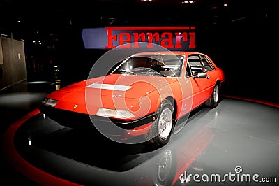 Ferrari 365 GT4 2+2 at Museo Nazionale dell'Automobile Editorial Stock Photo