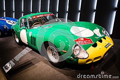 Ferrari 250 GTO green and yellow Editorial Stock Photo