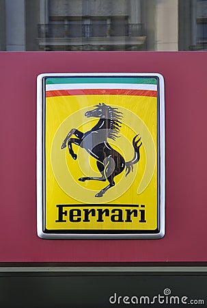 Ferrari Logo Editorial Stock Photo