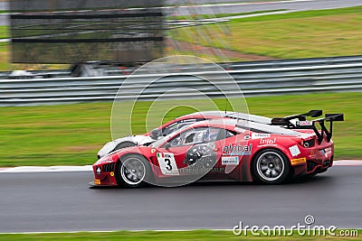 Ferrari and Mclaren GT FIA GT1 at race Editorial Stock Photo