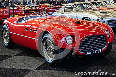 1953 Ferrari 250MM classic sports car showcased at the Amsterdam Motor Show. April 5, 2019 Editorial Stock Photo