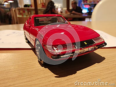 Ferrari Red Shell Miniature Toys Classic Editorial Stock Photo