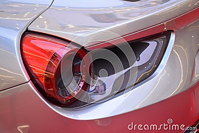 Ferrari 488 spider brakelight at bumper to bumper car show in Quezon City, Philippines Editorial Stock Photo