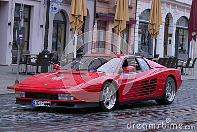 Ferrari Testarossa oldtimer car at the Fuggerstadt Classic 2017 Editorial Stock Photo