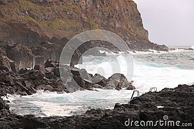 Ferraria thermal bath, Sao Miguel island, Azores, Portugal Stock Photo