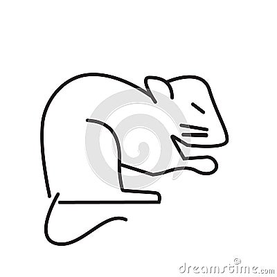 Ferret, hamster, rabbit are the symbols shown. Rat, guinea pig icons Vector Illustration