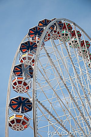 Ferris wheel carousel fun fair ride Stock Photo