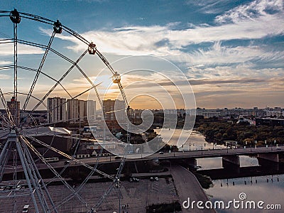 Ferris wheel Chelyabinsk Editorial Stock Photo