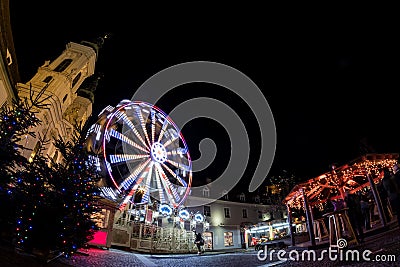 Ferris wheel on christmas fair on Mariahilferplatz in Graz Austria Stock Photo