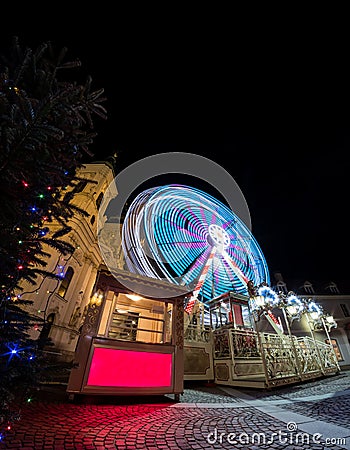 Ferris wheel on christmas fair on Mariahilferplatz in Graz Austria Stock Photo