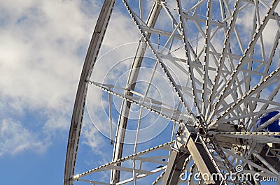 Ferris wheel in the clouds Stock Photo