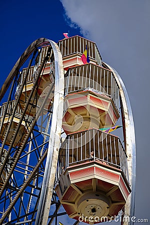 Ferris wheel at the Ekka Exhibition or Royal Queensland Show in Brisbane Editorial Stock Photo