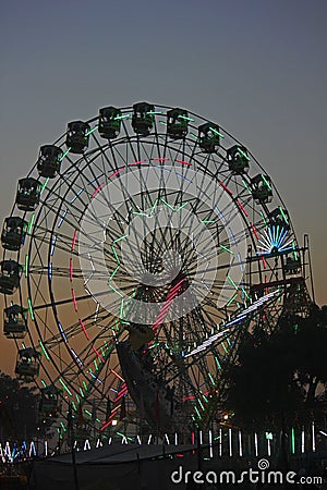 Ferris wheel illuminated Editorial Stock Photo