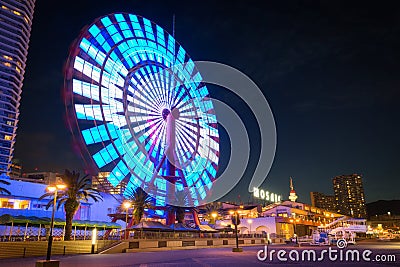 Ferris wheel of Kobe Harborland Editorial Stock Photo