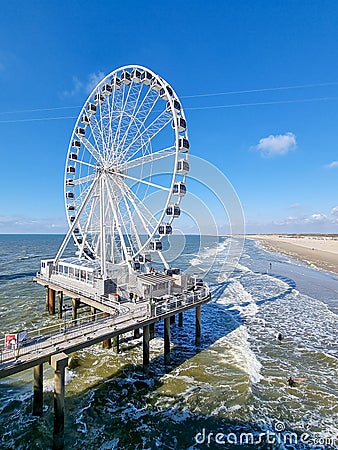 The Ferris Wheel The Pier at Scheveningen, The Hague, The Netherlands Editorial Stock Photo