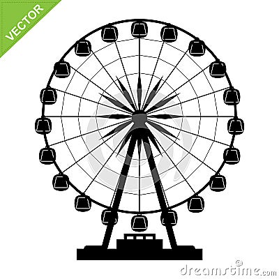 Ferris wheel silhouettes vector Vector Illustration